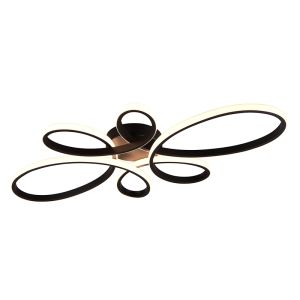 Lámpara de techo diseño negra, Vikash, 32W, 3000K LED, regulable en 3 pasos