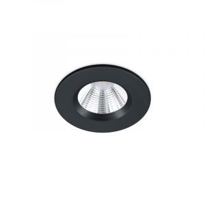 Foco empotrable baño moderno negro, Iman, 5W, 3000K LED, IP65