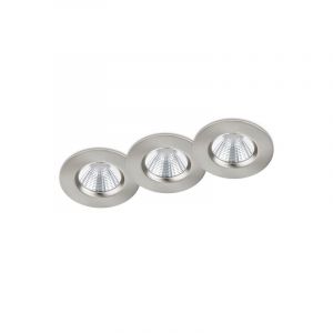 Foco empotrable baño moderno níquel, Iman, 5W, 3000K LED, IP65