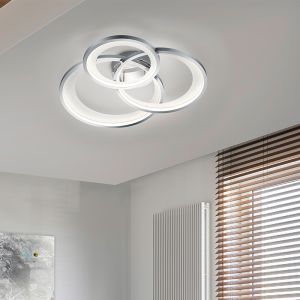 Plafón de techo moderno cromado, Kendi, 36W, 3000K LED