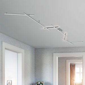 Plafón de techo moderno níquel, Kandla, 20W, 3000K LED