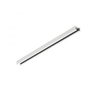 Carril electrificado 50cm para iluminación de riel difasico, metal, blanco