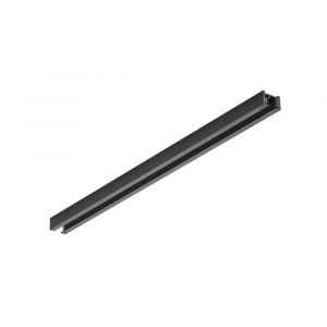 Carril electrificado 50cm para iluminación de riel difasico, metal, negro
