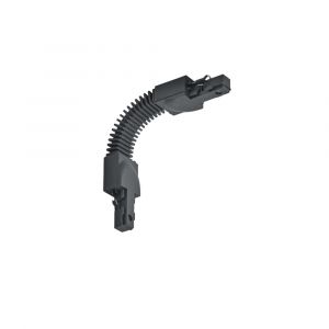 Conector flexible para illuminación de riel difasico, plástico, negro