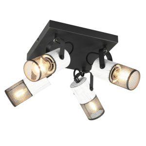 Foco de techo vintage negro, Marjet