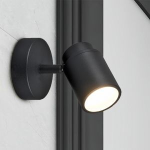 Foco techo baño moderno negro, Nelis, IP44
