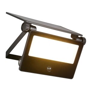Aplique solar exterior moderno negro, Mihriban, 18W, white switch LED, IP54