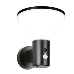 Aplique solar exterior moderno negro, Nebahat, 3W, 4000K LED, IP44