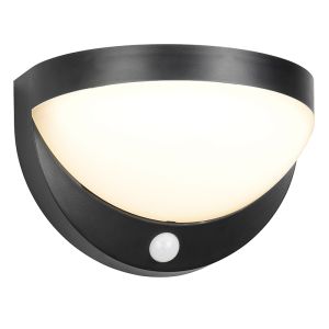 Aplique solar exterior moderno negro, Mutlu, 8W, 4000K LED, IP44