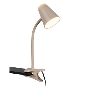 Lámpara de pinza moderna marrón, Rahul, 4,5W, 3000K LED, con interruptor