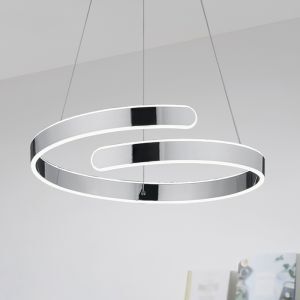 Lámpara colgante diseño cromada, Resy, 37W, 4000K LED, regulable en 3 pasos