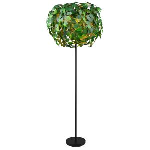 Lámpara de pie diseño verde, Urwa, con interruptor