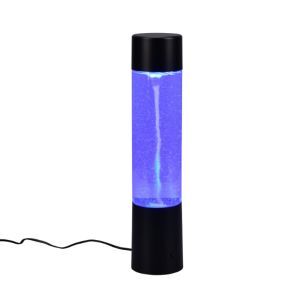 Lámpara de mesa moderna negra, Mehdi, 1W, RGB LED, con interruptor
