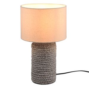Lámpara de mesa de cerámica marrón, Boban, con interruptor