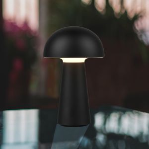 Lámpara de mesa exterior moderna negra, Rachelle, 2W, 3000K LED, IP44, con interruptor