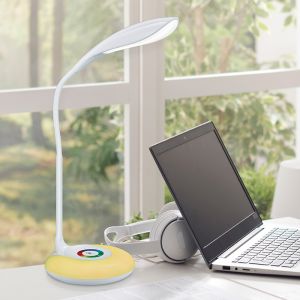 Flexo moderno blanco, Zetan, 3W, RGBW LED, con regulador táctil