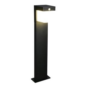 Lámpara de pie solar exterior moderna negra, Kadija, 5,5W, 4000K LED, IP44