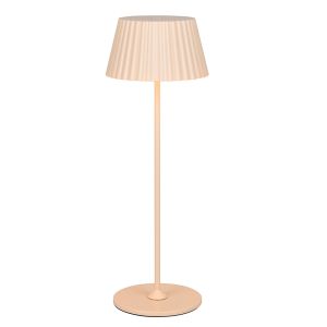 Lámpara de mesa recargable para exterior moderna marrón, Reshma, 1,5W, 3000K LED, IP44, con regulador táctil