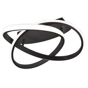 Plafón de techo moderno negro, Sanura, 18W, 3000K LED