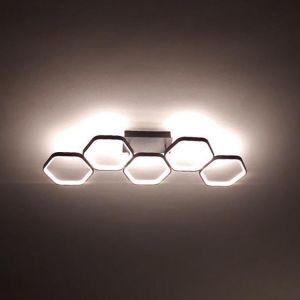 Plafón de techo moderno antracita, Shaka, 24W, 3000K LED