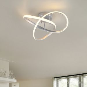 Lámpara de techo diseño plateada, Suat, 15W, 3000K LED