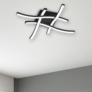 Plafón de techo moderno negro, Go, 5W, 3000K LED
