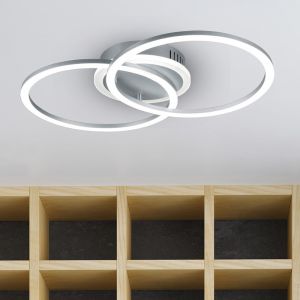 Plafón de techo moderno gris pardo, Semira, 25W, 3000K LED