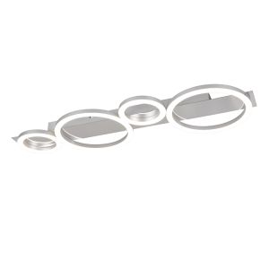 Lámpara de techo diseño cromada, Ishaan, 26,5W, 4000K LED