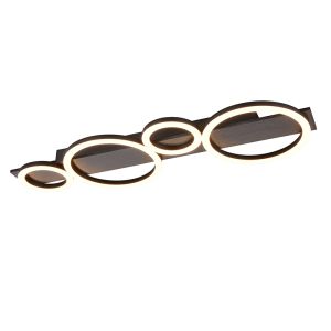 Lámpara de techo diseño negra, Ishaan, 26,5W, 3000K LED