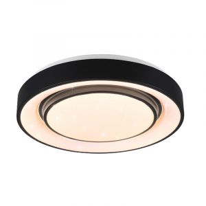 Plafón de techo moderno negro, Freke, 20W, RGBW LED