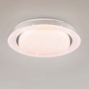 Plafón de techo moderno blanco, Alpha, 18W, ajustable entre luz blanco cálido y frío LED, con mando a distancia
