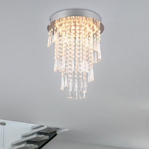 Lámpara de araña diseño cromada, Sjon, 18W, ajustable entre luz blanco cálido y frío LED, regulable en 3 pasos