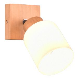 Foco de pared de madera marrón, Myron