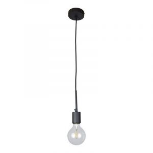 Lámpara colgante sin pantalla negra industrial, Bolb