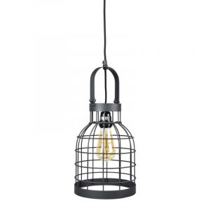 Lámpara colgante negra industrial, Faber