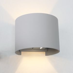 Aplique up down gris moderno, Dion, 6W, 3000K LED, IP65