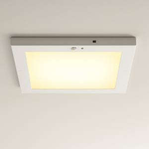 Lámpara de techo con sensor blanca de plástico, Luan, 20W, 3000K LED