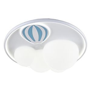 Lámpara de techo infantil azul de metal, Balloon, 42W, 3000K LED, regulable en 3 pasos