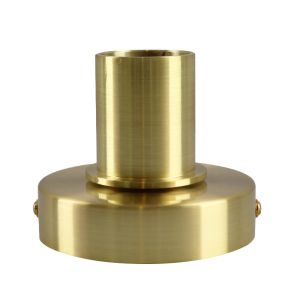 Lámpara de mesa sin pantalla dorada de aluminio, Rika, con interruptor