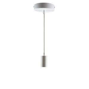 Lámpara colgante sin pantalla blanca de aluminio, Rika