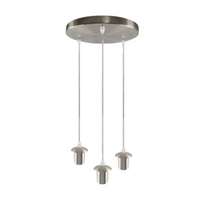 Lámpara colgante sin pantalla cromada de aluminio, Rika