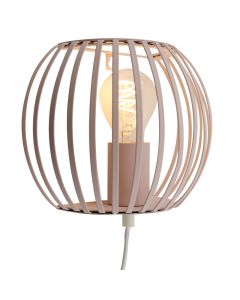 Aplique beige industrial, Lieve, con interruptor