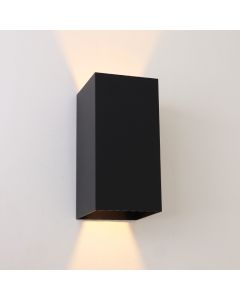 Aplique exterior con sensor crepuscular negro moderno, Dion, IP65