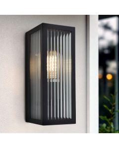 Lámpara exterior negra moderna, Senne, IP44