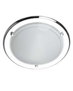 Lámpara de techo cromada de vidrio, Angely