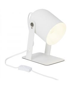 Lámpara de mesa blanca moderna, Arlette, con interruptor