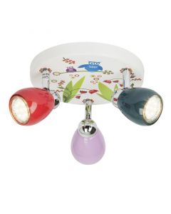 Foco de techo infantil multicolor de metal, Bauke