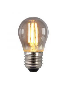 E27 LED bombilla regulable, P45, 3w, vidrio humo, 2200K