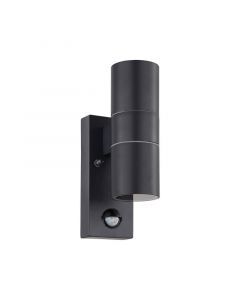 Aplique exterior con sensor de movimiento antracita de metal, Marlies, IP44