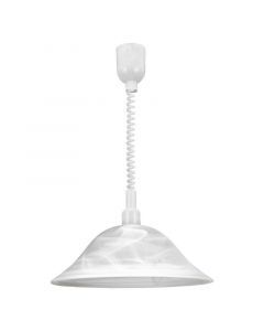 Lámpara colgante blanca de vidrio, Klaas